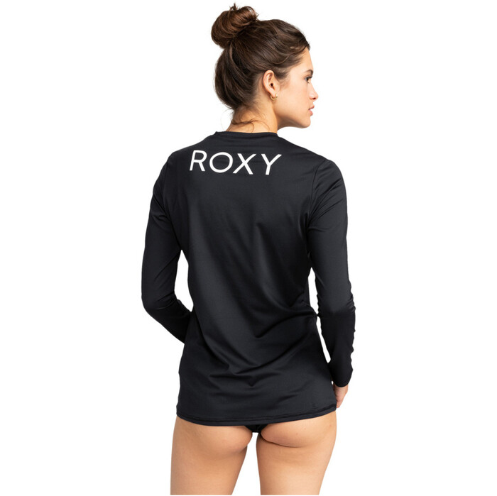 2024 Roxy Womens New Enjoy Waves Long Sleeve Rash Guard ERJWR03698 - Anthracite